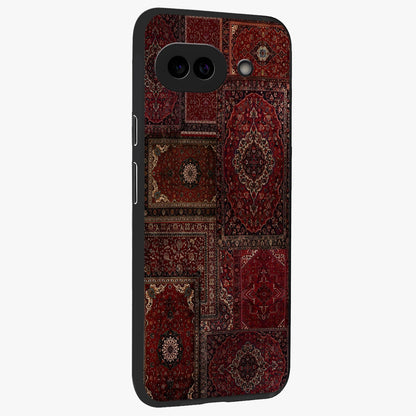 Persian Velvet Tale Glass Case upright view showcasing elegant Persian artwork with classic heritage theme.