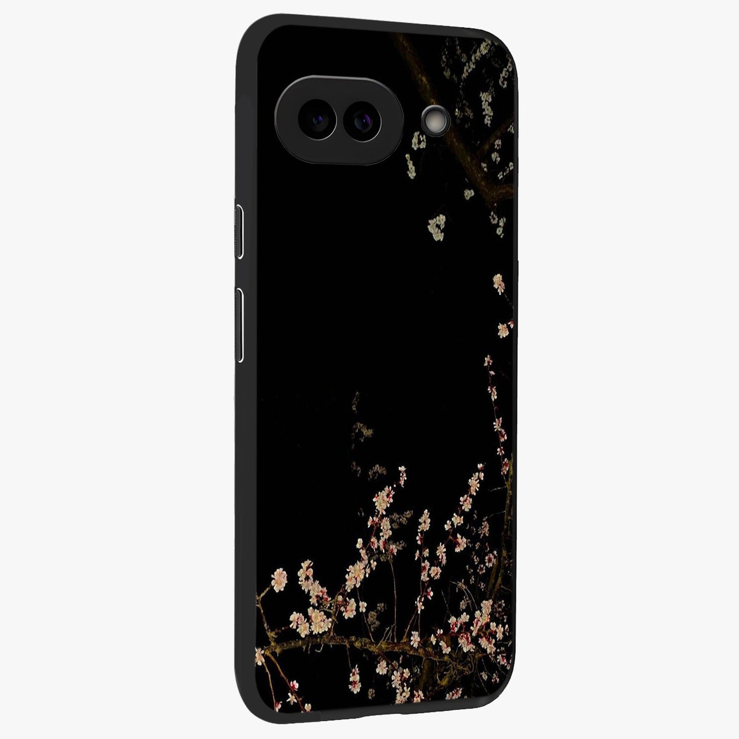 Petal Moon Light With Custom Name Glass Case upright view showcasing elegant floral moon artwork with personalized aesthetic.