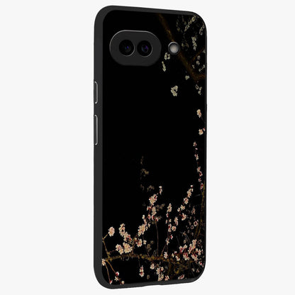 Petal Moon Light With Custom Name Glass Case upright view showcasing elegant floral moon artwork with personalized aesthetic.