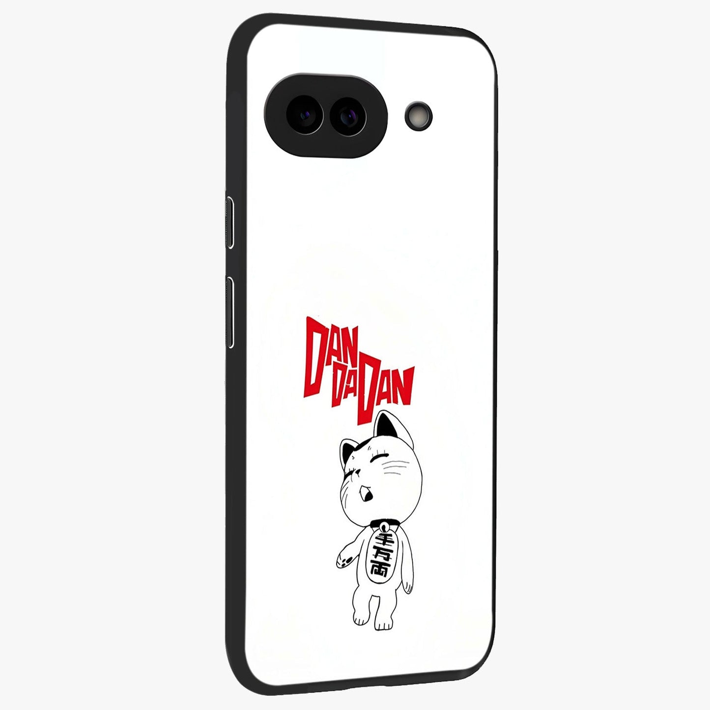 Playful Spirit Charm Glass Case upright view showcasing vibrant charm artwork with fun artistic theme.