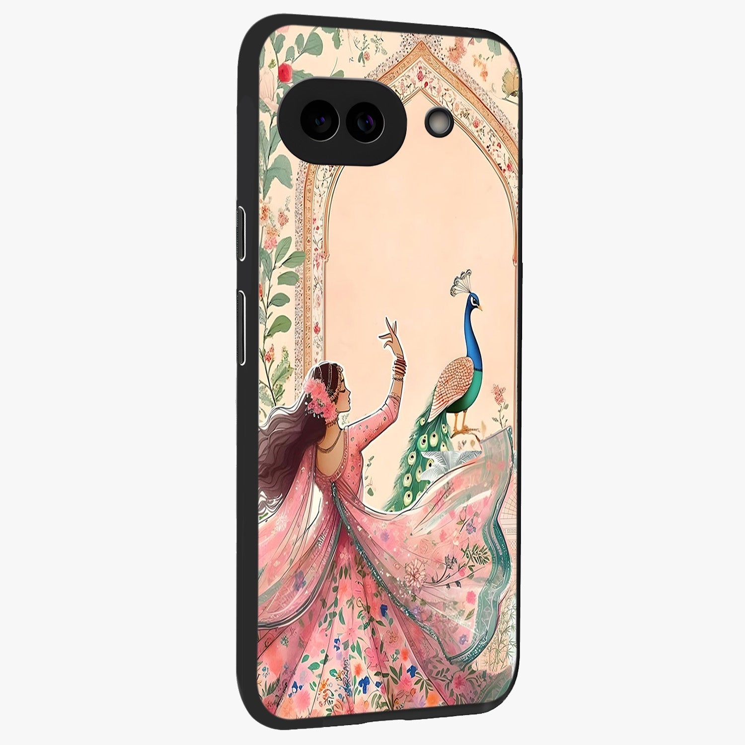 Royal Grace Muse Glass Case upright view showcasing stylish artistic artwork with sophisticated royal theme.
