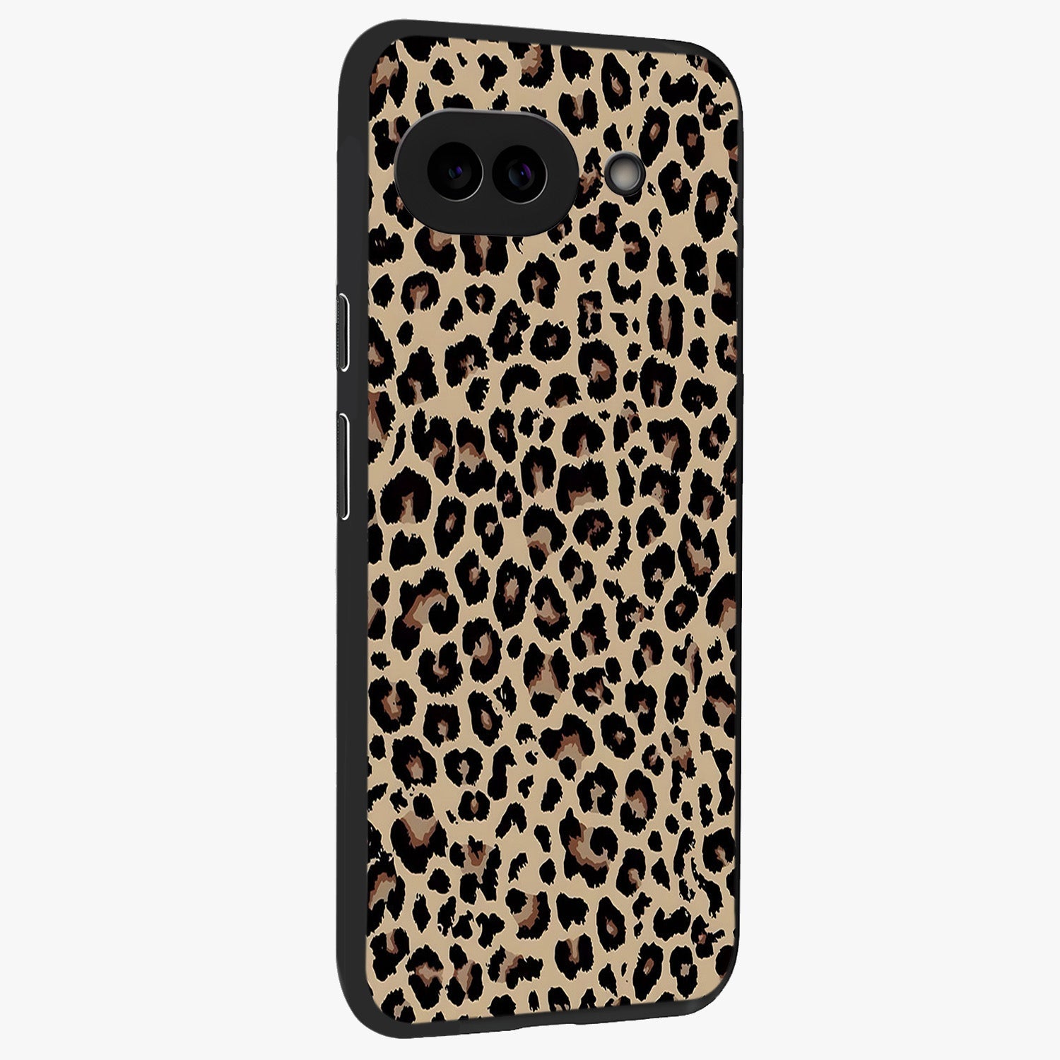 Savage Chic Pattern Glass Case upright view showcasing trendy decorative artwork with edgy fashion theme.