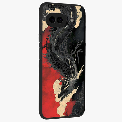 Shadow Dragon Fury Glass Case upright view showcasing intense dragon artwork with dramatic shadow theme.