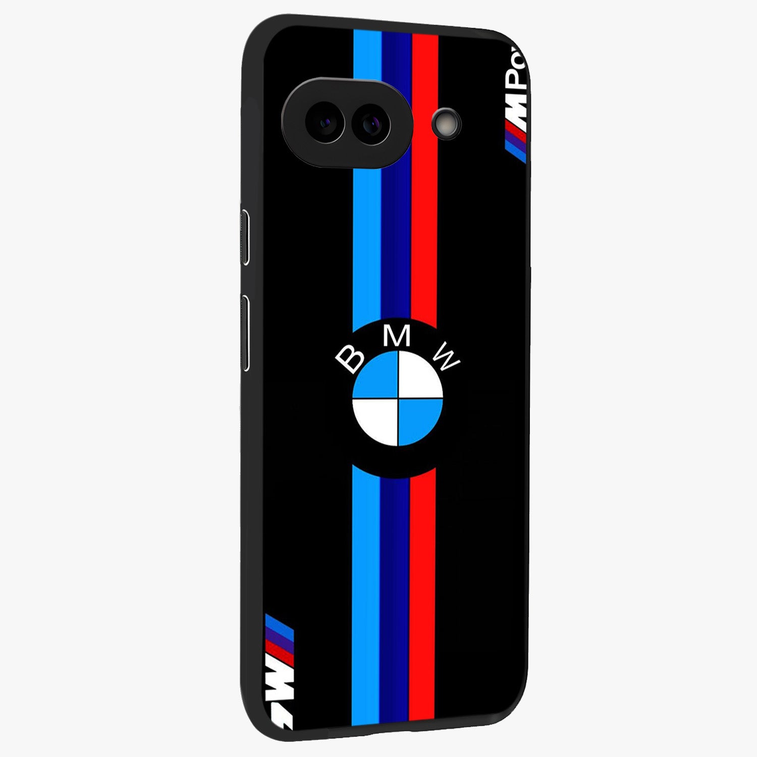 Turbo BMW Beast Glass Case upright view showcasing powerful car artwork with modern motorsport theme.