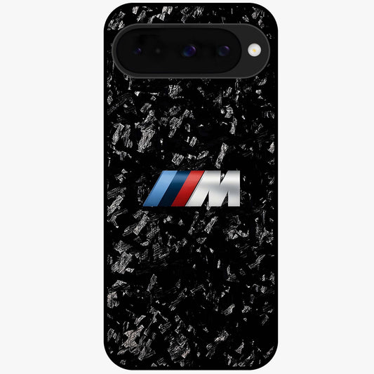 Carbon Speed Mark Glass Case showing flat back view with sporty carbon pattern artwork and glossy glass finish.