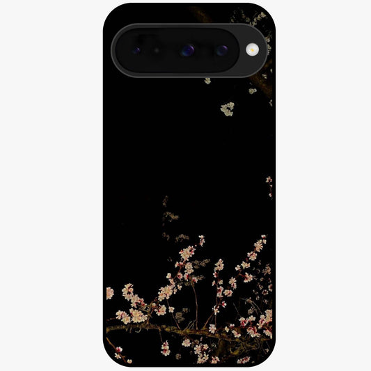 Petal Moon Light With Custom Name Glass Case showing flat back view with floral moonlight artwork and personalized name design.