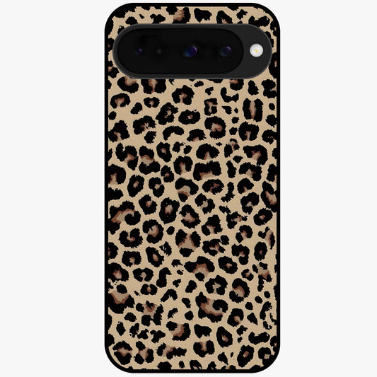 Savage Chic Pattern Glass Case showing flat back view with stylish patterned artwork and glossy glass finish.