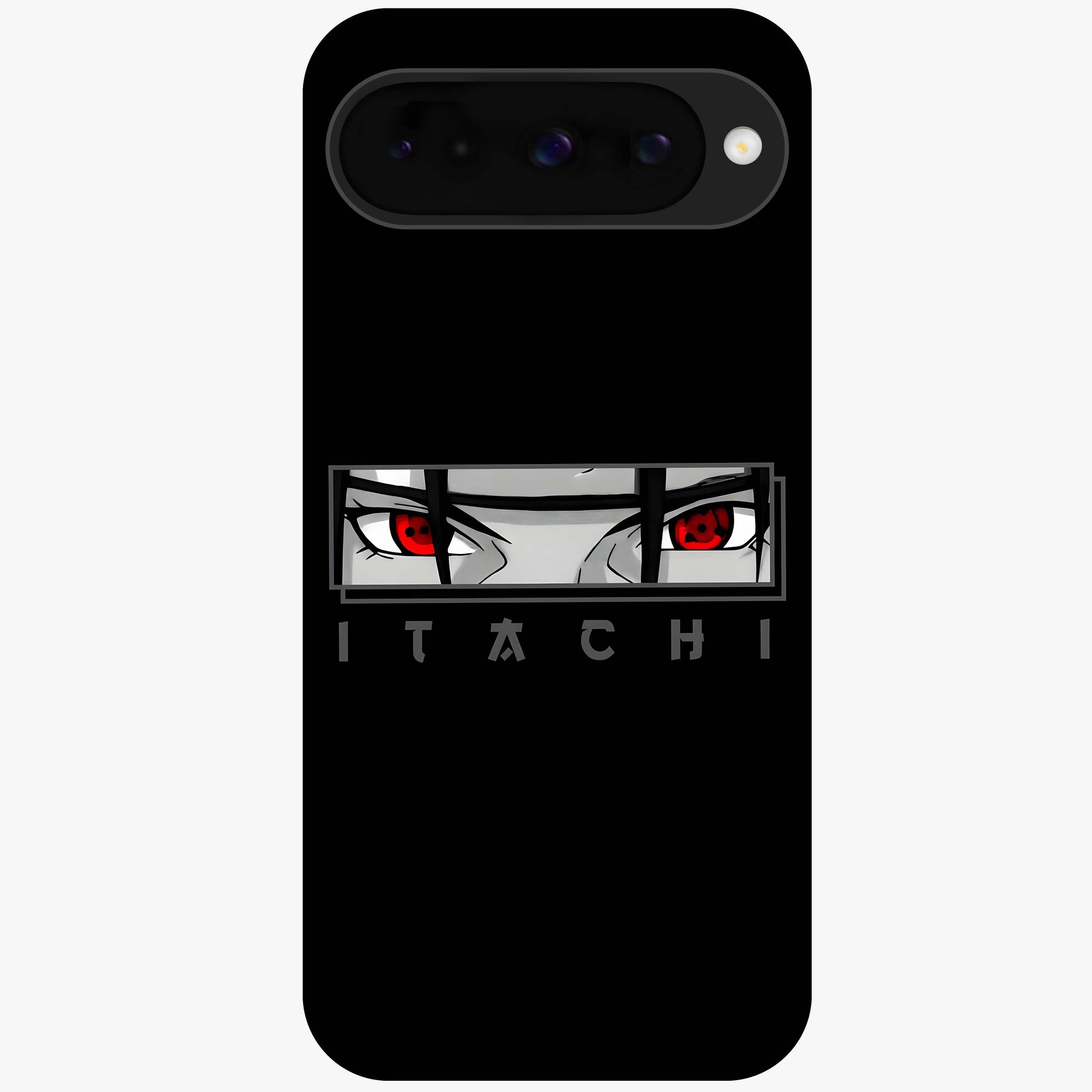 Scarlet Gaze Dominance Glass Case showing flat back view with striking red themed artwork and glossy glass finish.