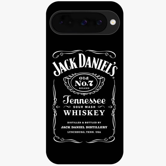 Vintage Whiskey Heritage Glass Case showing flat back view with classic whiskey inspired artwork and glossy glass finish.