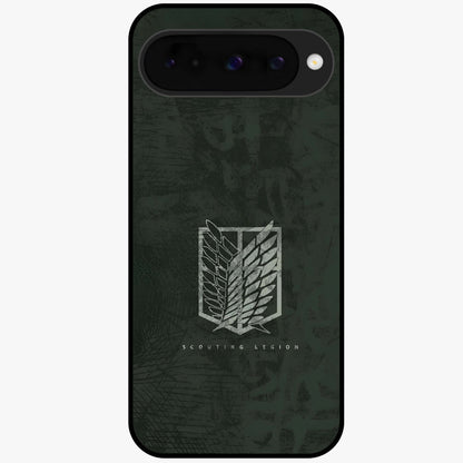 Wings Of Freedom Glass Case showing flat back view with symbolic wings artwork and glossy glass finish.