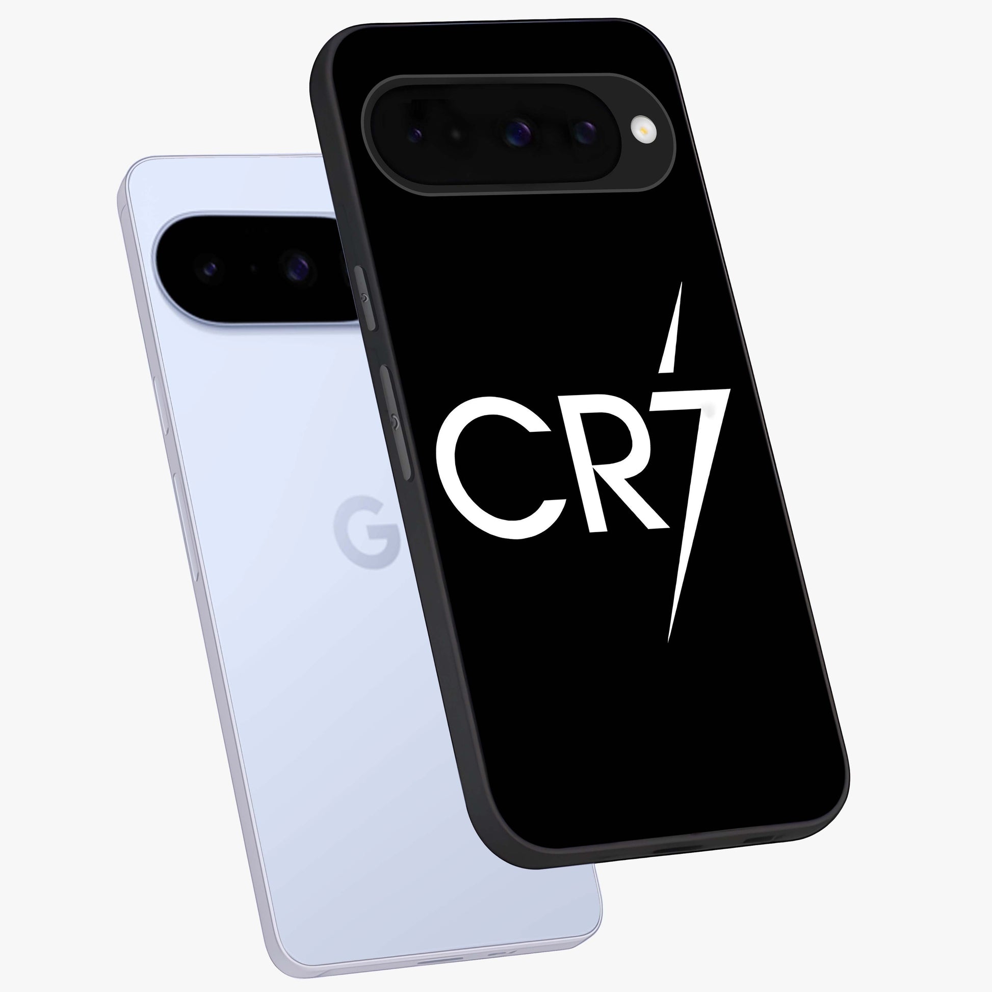 Cr7 Elite Strike Glass Case displayed in angled mockup highlighting powerful sports graphic with bold athletic theme.