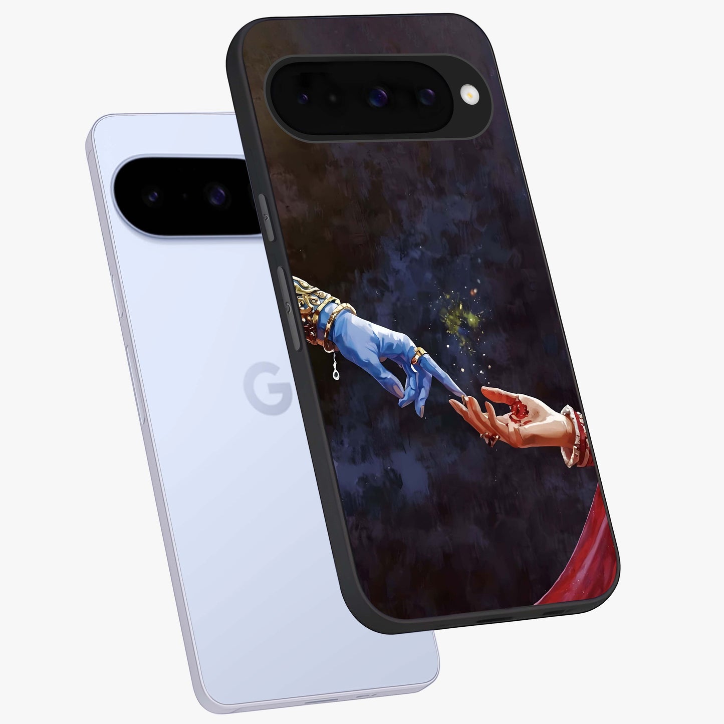 Divine Touch Eternal Glass Case displayed in angled mockup highlighting elegant divine inspired design with calm aesthetic style.