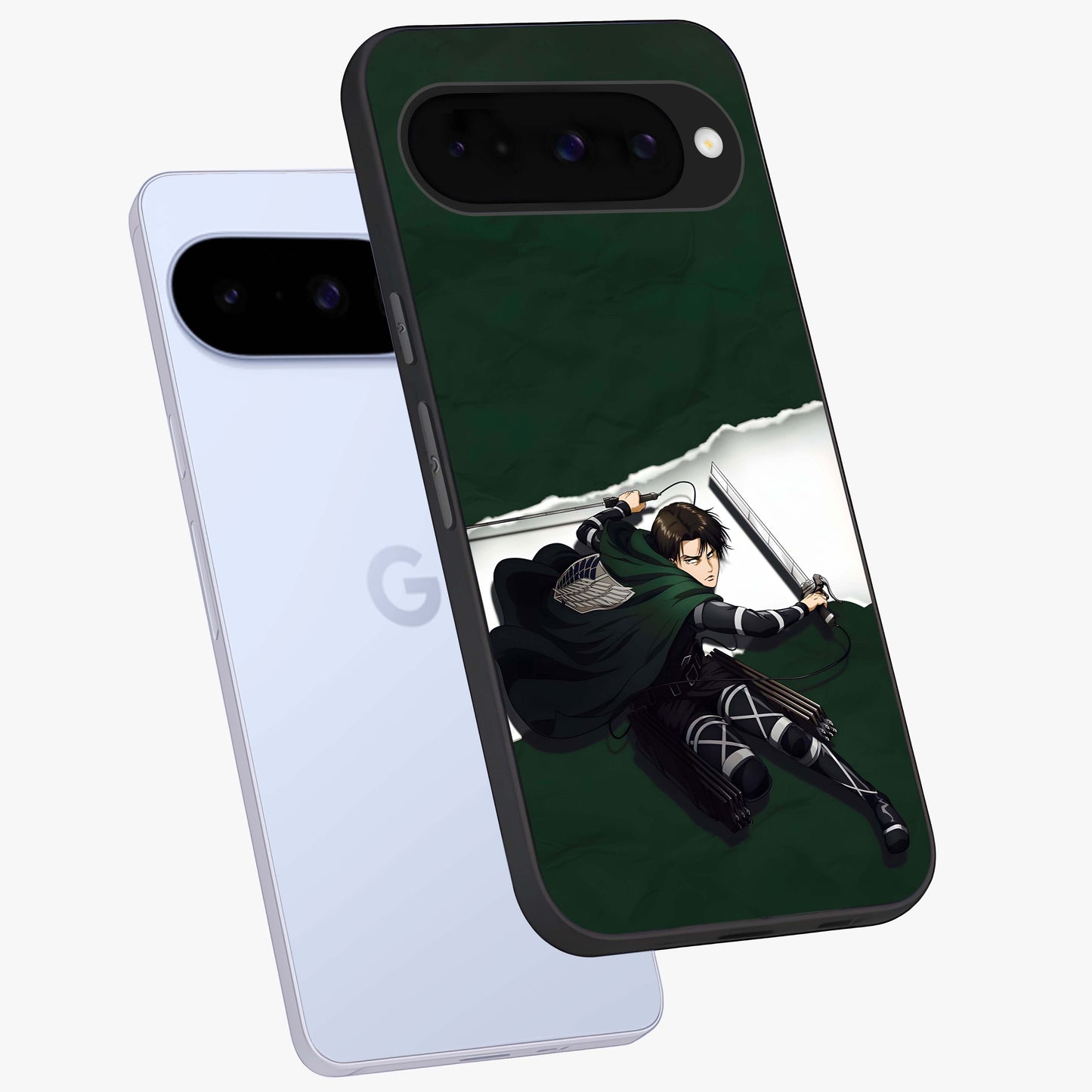 Emerald War Vanguard Glass Case displayed in angled mockup highlighting intense battle inspired design with emerald tone aesthetic.