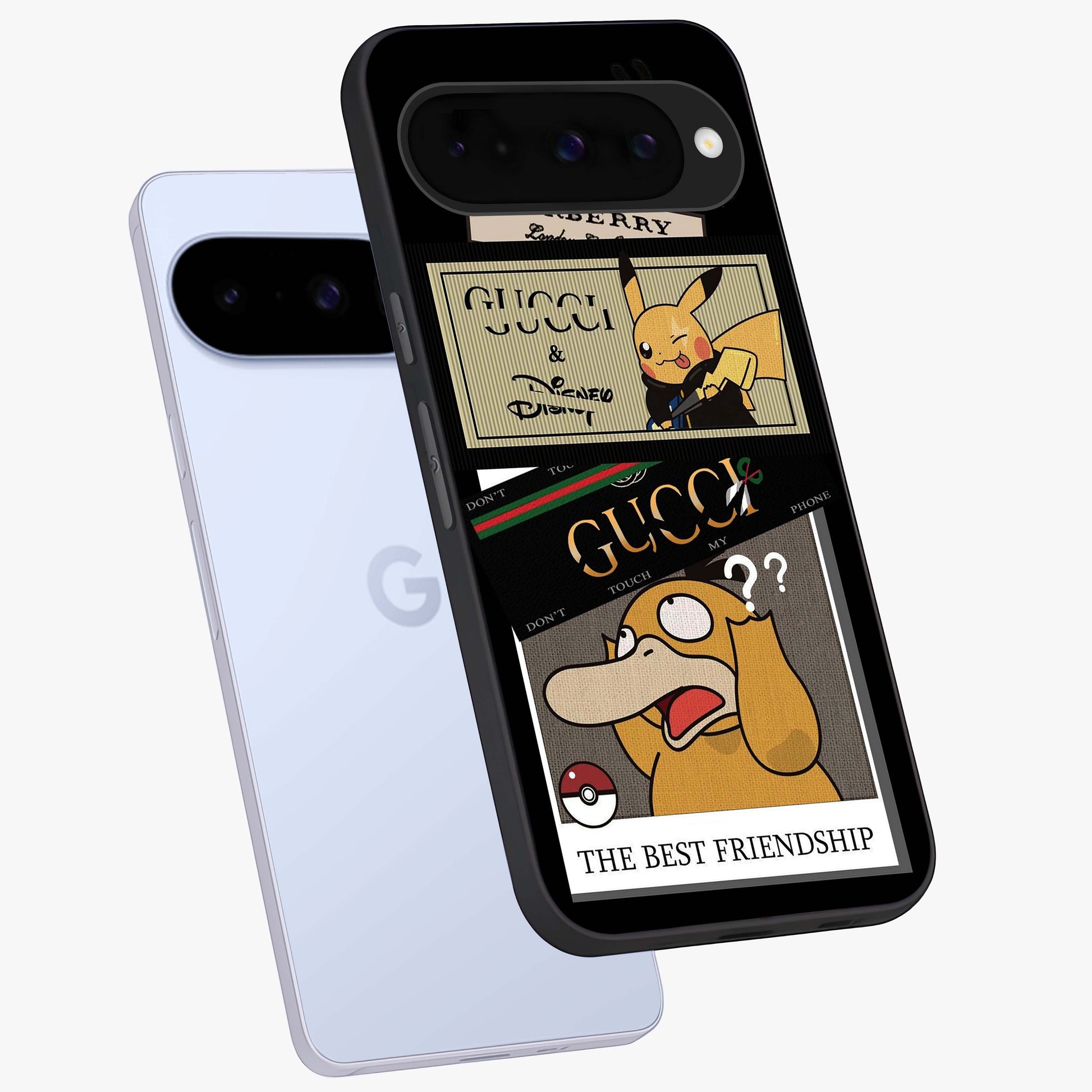 Gucci Play Mashup Glass Case displayed in angled mockup highlighting stylish fashion mashup design with bold aesthetic.