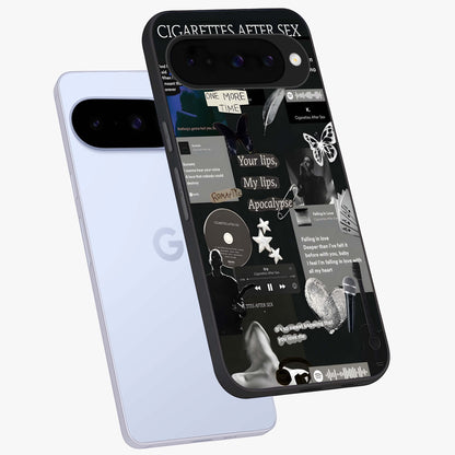 Midnight Love Echo Glass Case displayed in angled mockup highlighting elegant love inspired design with deep aesthetic style.