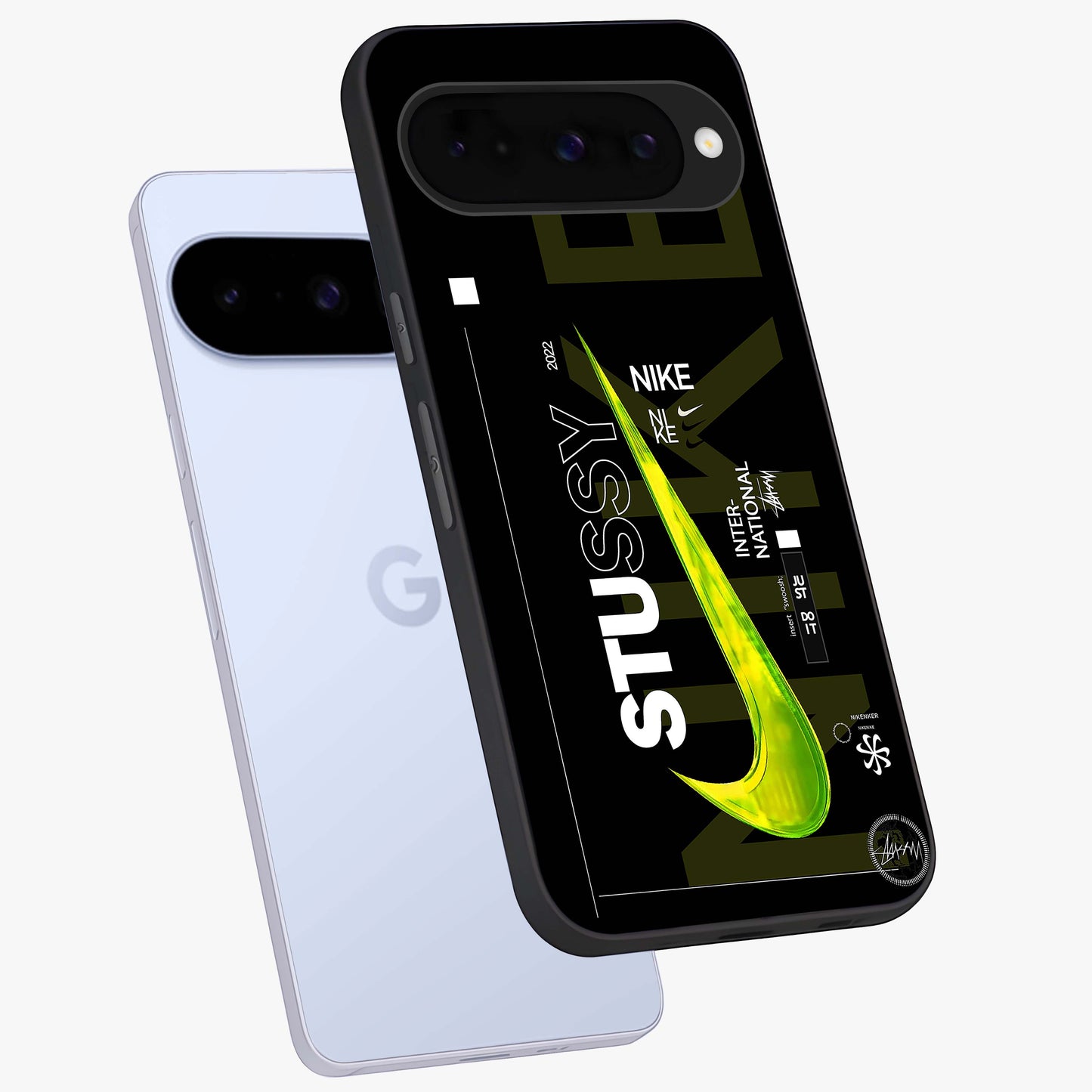 Neon Street Edition Glass Case displayed in angled mockup highlighting vibrant urban design with bold street aesthetic.