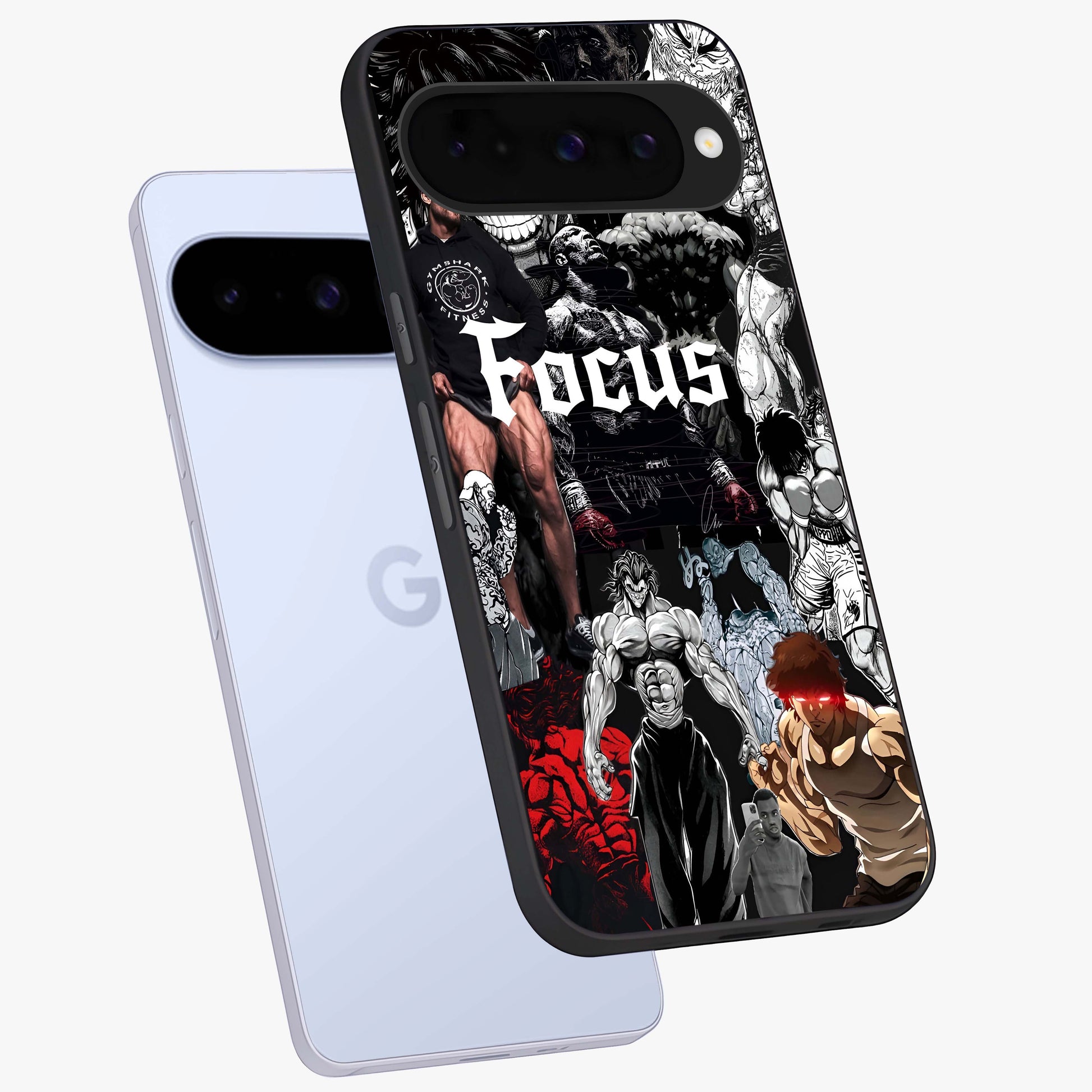 Relentless Power Focus Glass Case displayed in angled mockup highlighting bold statement design with modern aesthetic style.