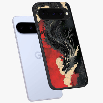 Shadow Dragon Fury Glass Case displayed in angled mockup highlighting powerful dragon illustration with dark fantasy aesthetic.