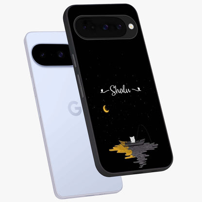 Silent Night Row Glass Case displayed in angled mockup highlighting peaceful evening design with dreamy night aesthetic.