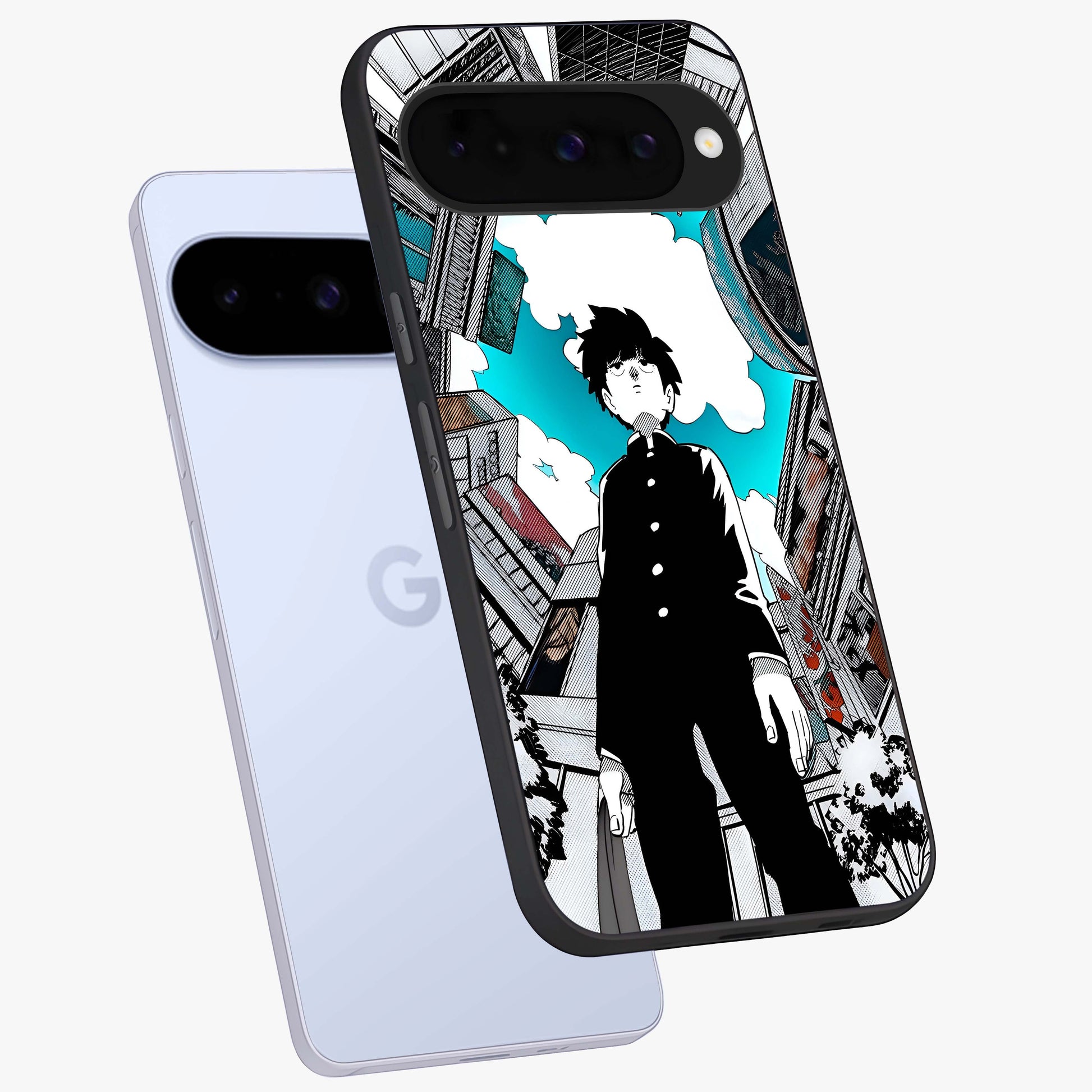 Silent Psychic Awakening Glass Case displayed in angled mockup highlighting spiritual awakening design with cosmic aesthetic.