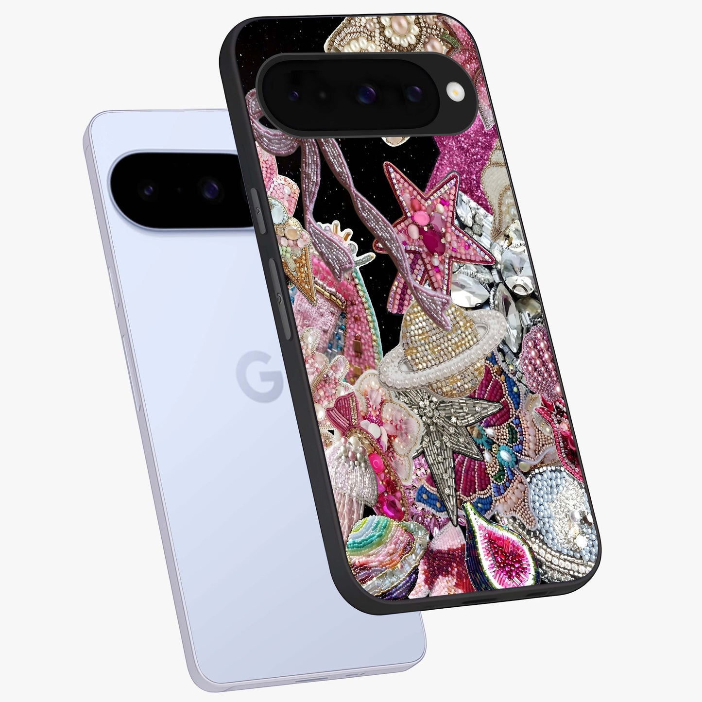 Starlit Jewel Dream Glass Case displayed in angled mockup highlighting glowing celestial jewel design with dreamy aesthetic.