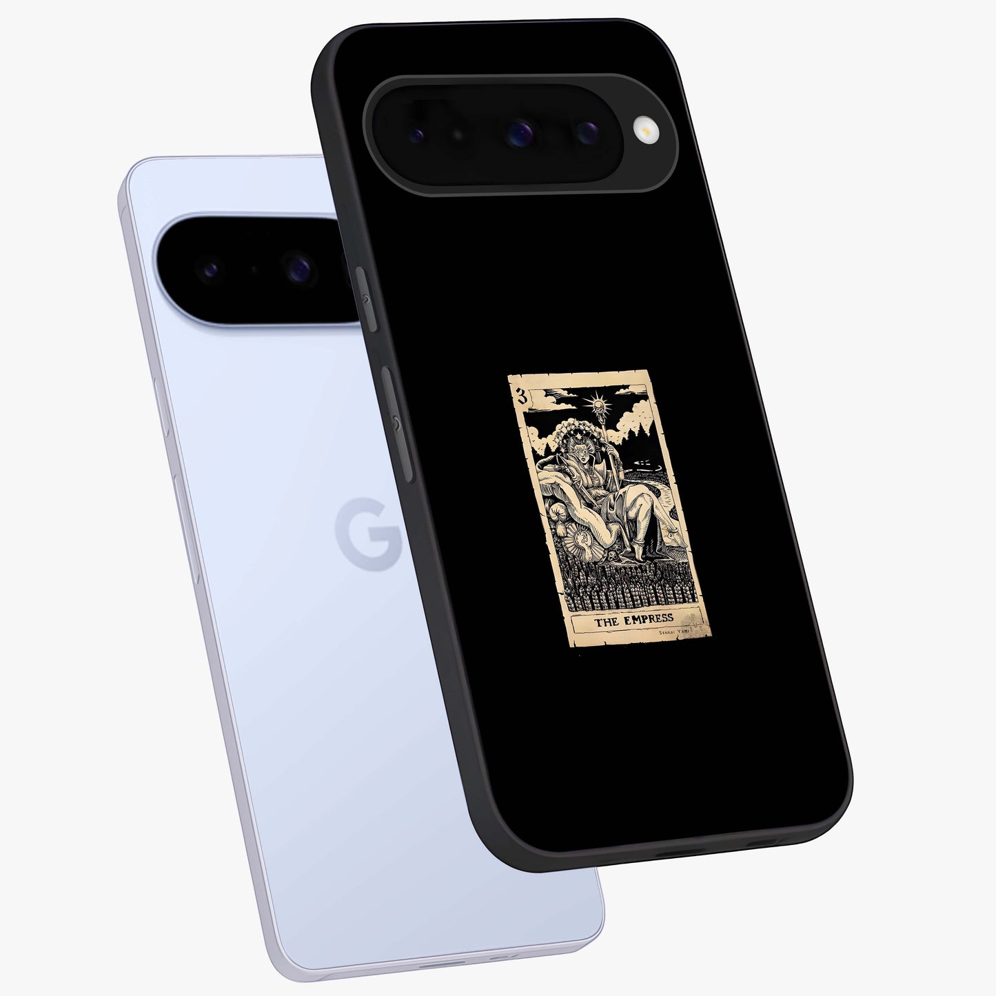 The Empress Glass Case displayed in angled mockup highlighting elegant royal design with majestic aesthetic style.