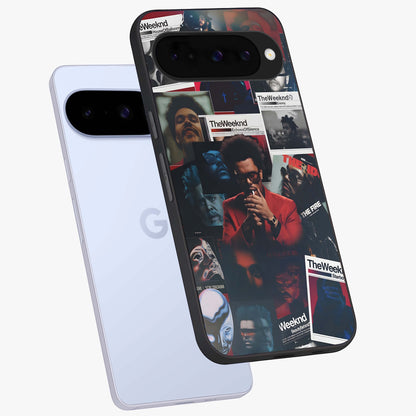 The Weeknd Glass Case displayed in angled mockup highlighting stylish pop culture inspired design with modern aesthetic.