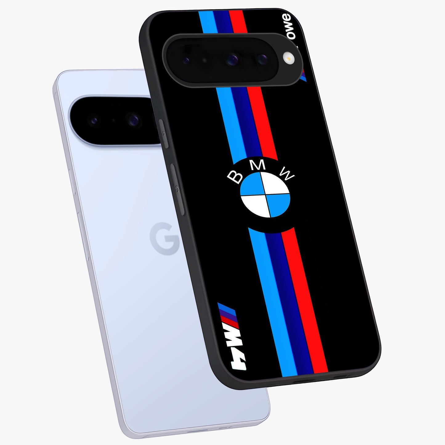 Turbo BMW Beast Glass Case displayed in angled mockup highlighting sleek racing car design with bold automotive aesthetic.