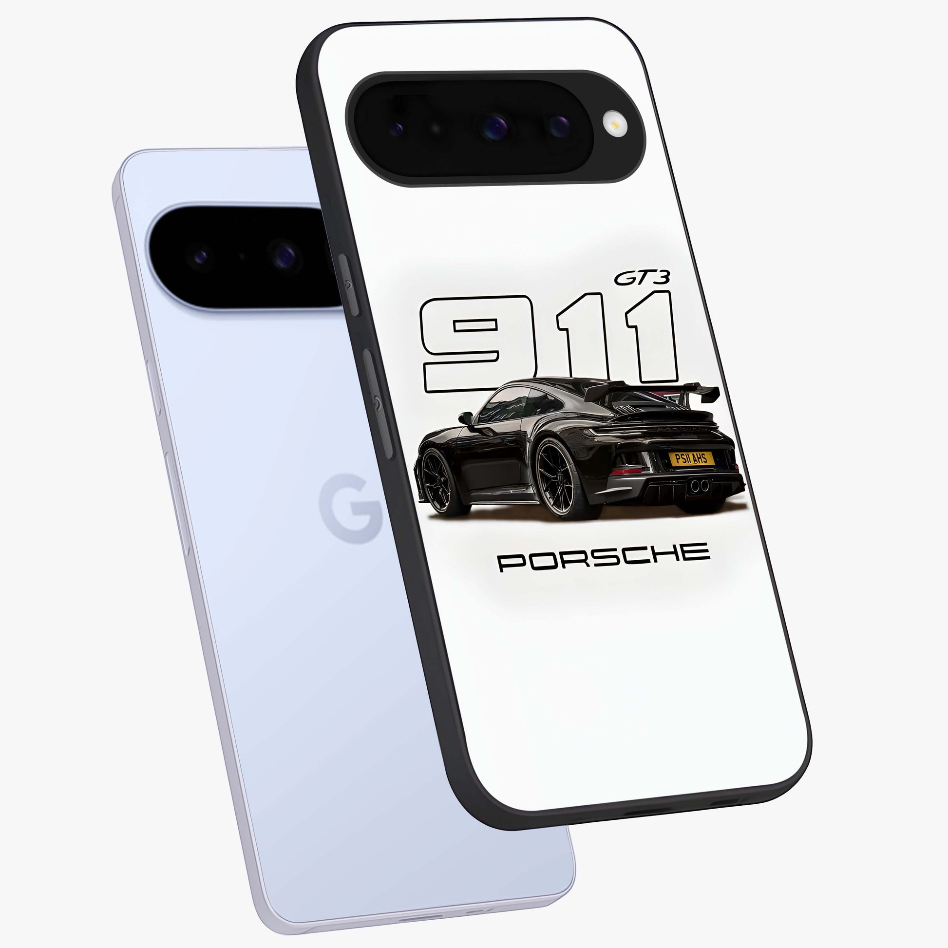 Turbo Legacy Icon Glass Case displayed in angled mockup highlighting dynamic automotive design with performance aesthetic.