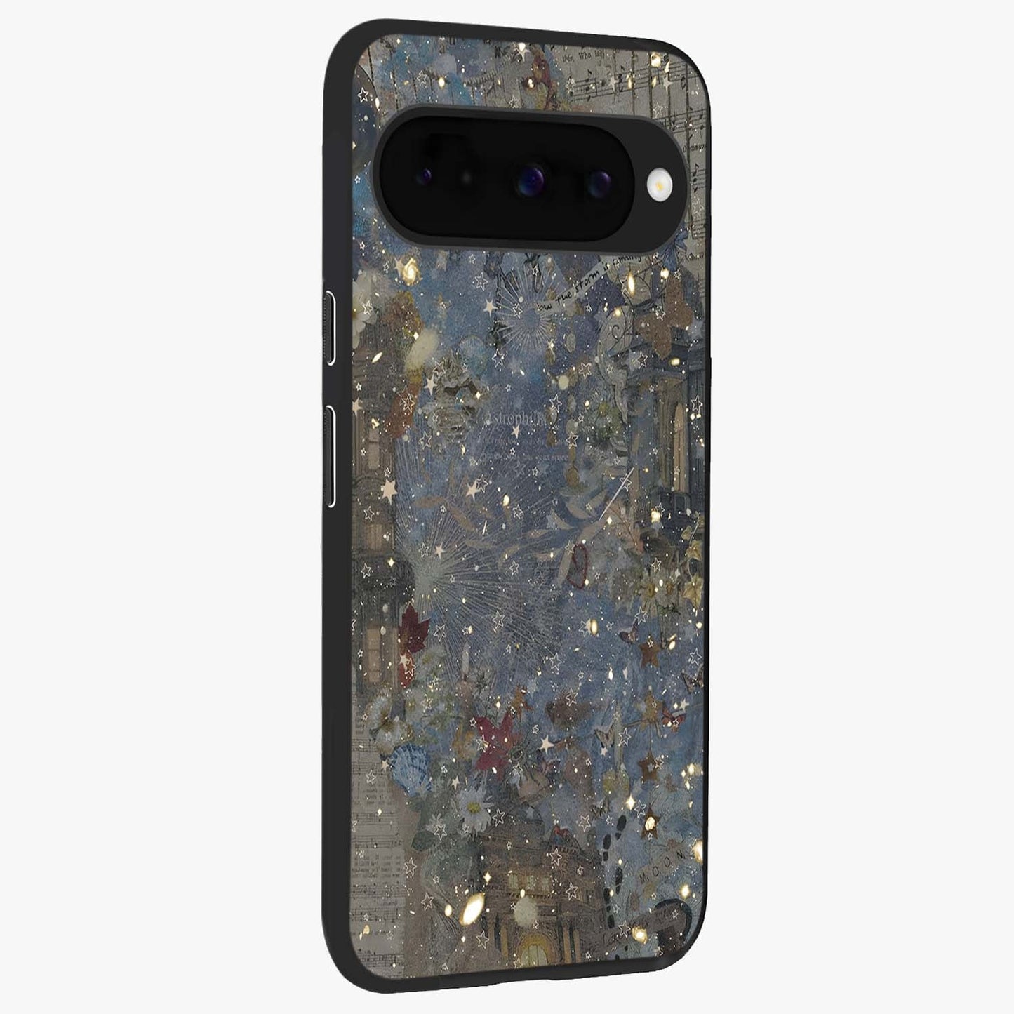 Aesthetic Astrolophia Glass Case upright view showcasing soft aesthetic theme with stylish modern look.