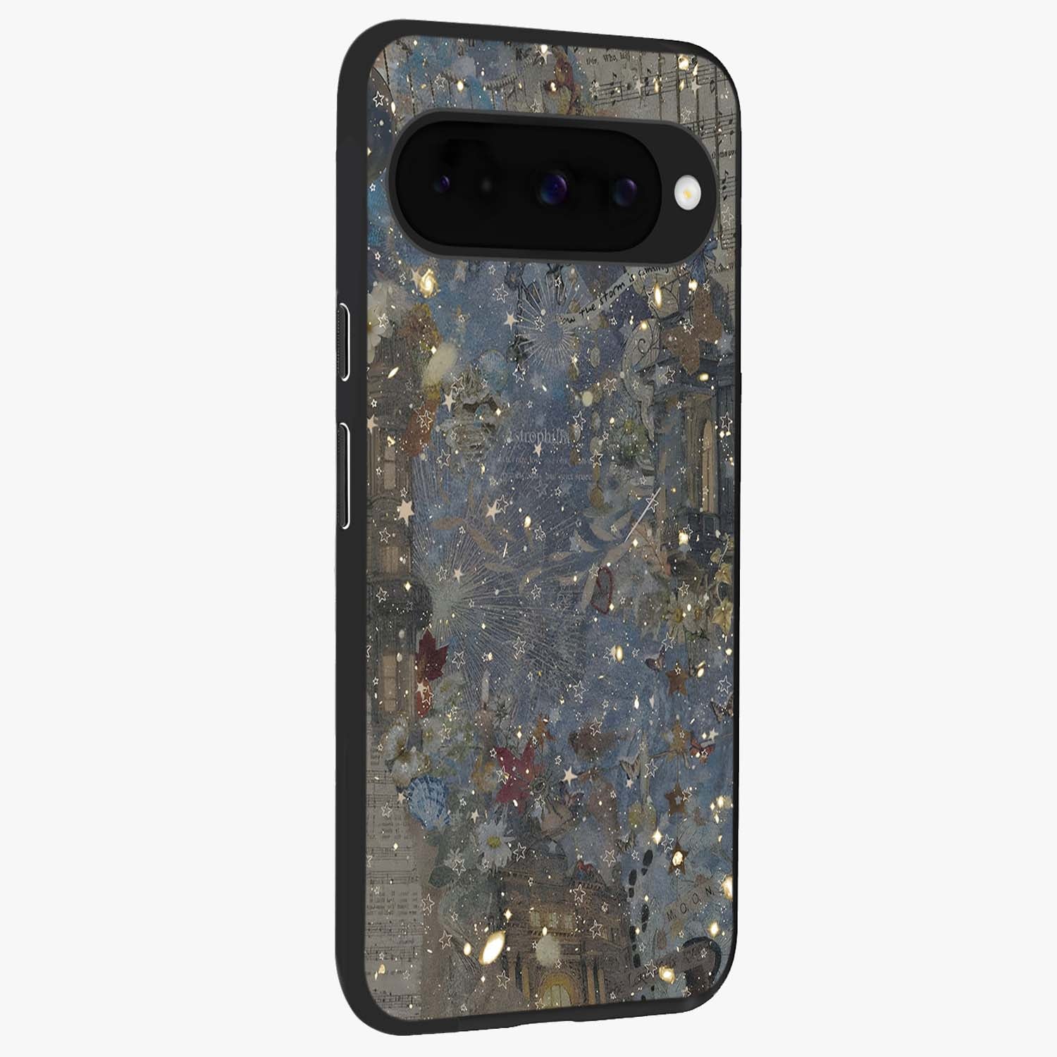 Aesthetic Astrolophia Glass Case upright view showcasing soft aesthetic theme with stylish modern look.