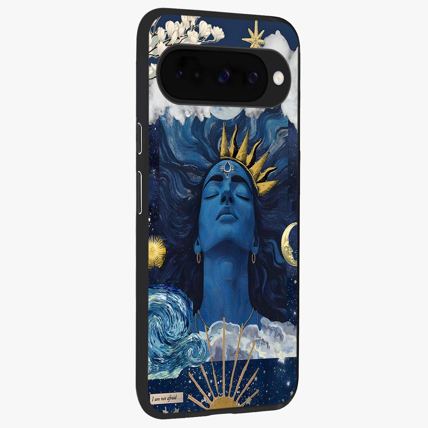 Aesthetic Lord Shiva Glass Case upright view showcasing powerful Lord Shiva artwork with devotional theme.