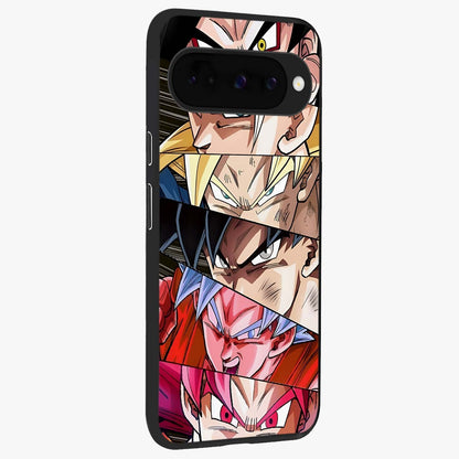 Anime Character Glass Case upright view showcasing expressive anime artwork with bold graphic style.