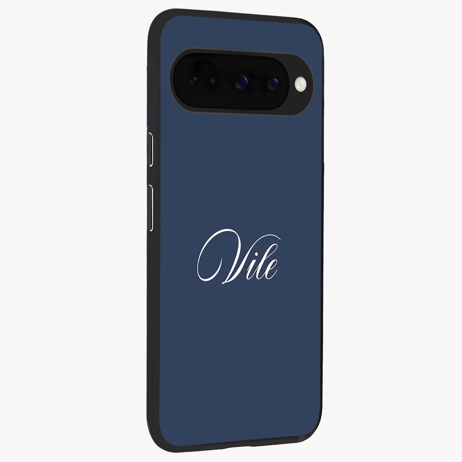 Blue Vintage Floral Pattern Glass Case displayed in angled mockup highlighting classic blue floral pattern and retro aesthetic design.