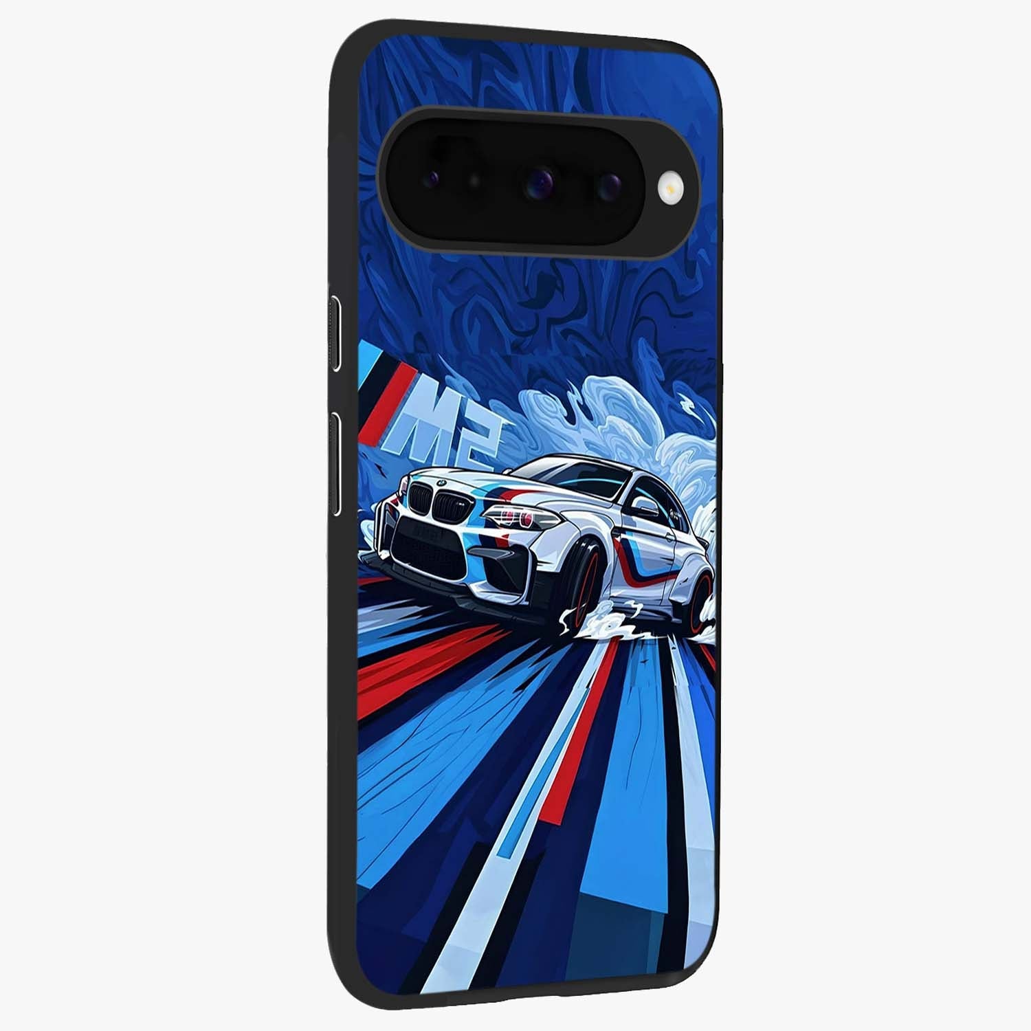 Drift Power Rush Glass Case upright view showcasing high speed racing artwork with bold automotive theme.