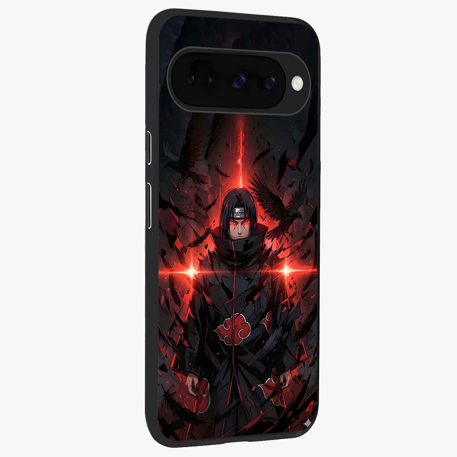 Focused Blade Discipline Glass Case upright view showcasing strong typography statement with sleek motivational theme.