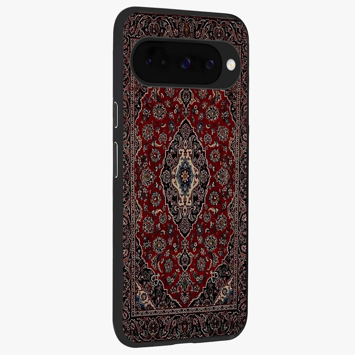 Heritage Carpet Royale Glass Case upright view showcasing detailed ornamental artwork with luxurious traditional theme.