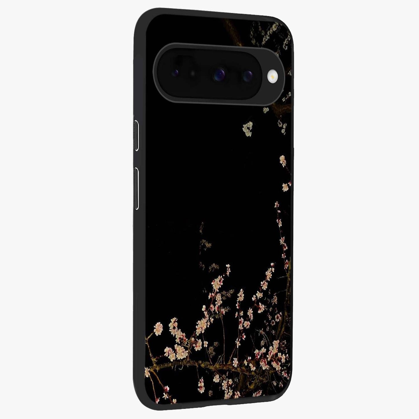 Petal Moon Light With Custom Name Glass Case upright view showcasing elegant floral moon artwork with personalized aesthetic.