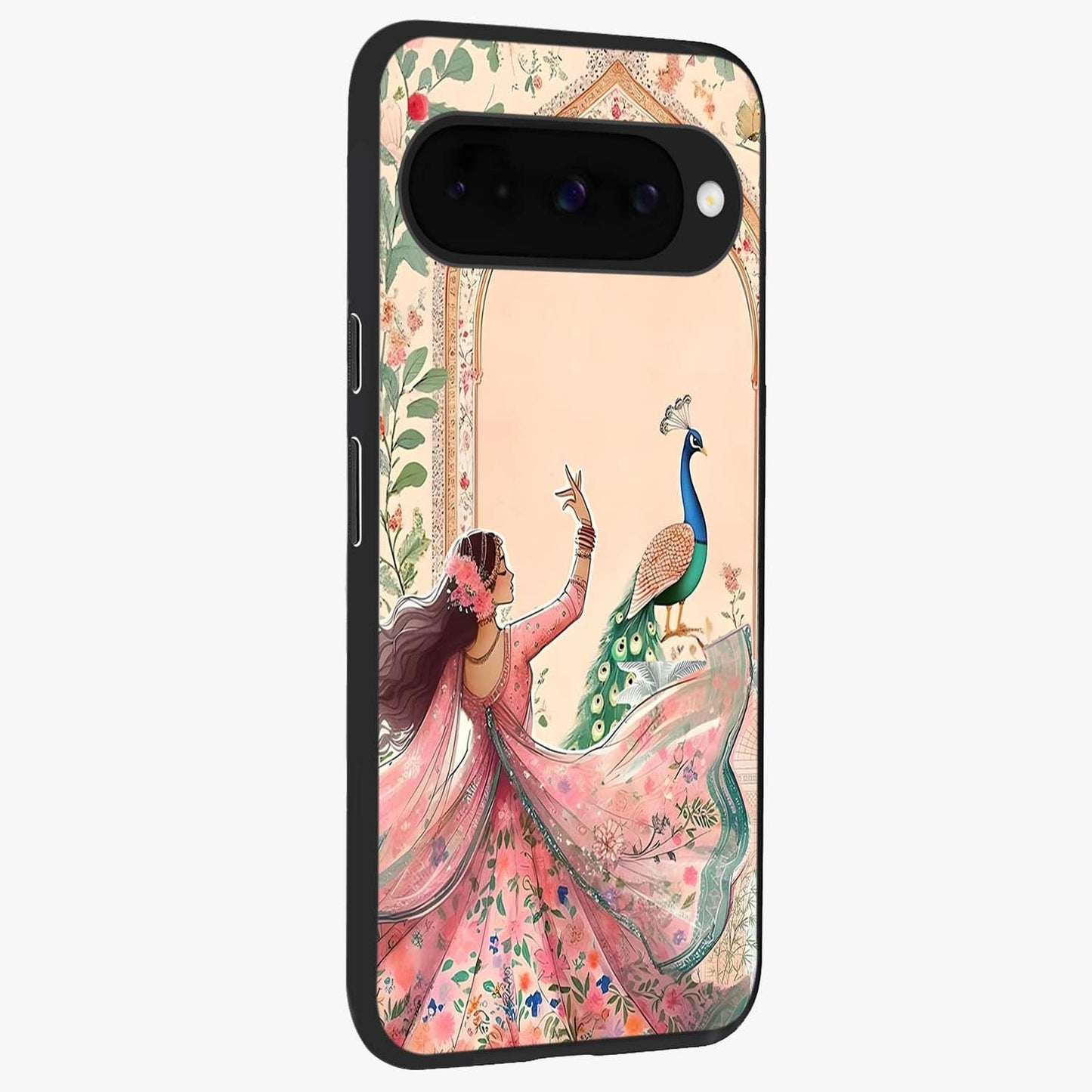 Royal Grace Muse Glass Case upright view showcasing stylish artistic artwork with sophisticated royal theme.