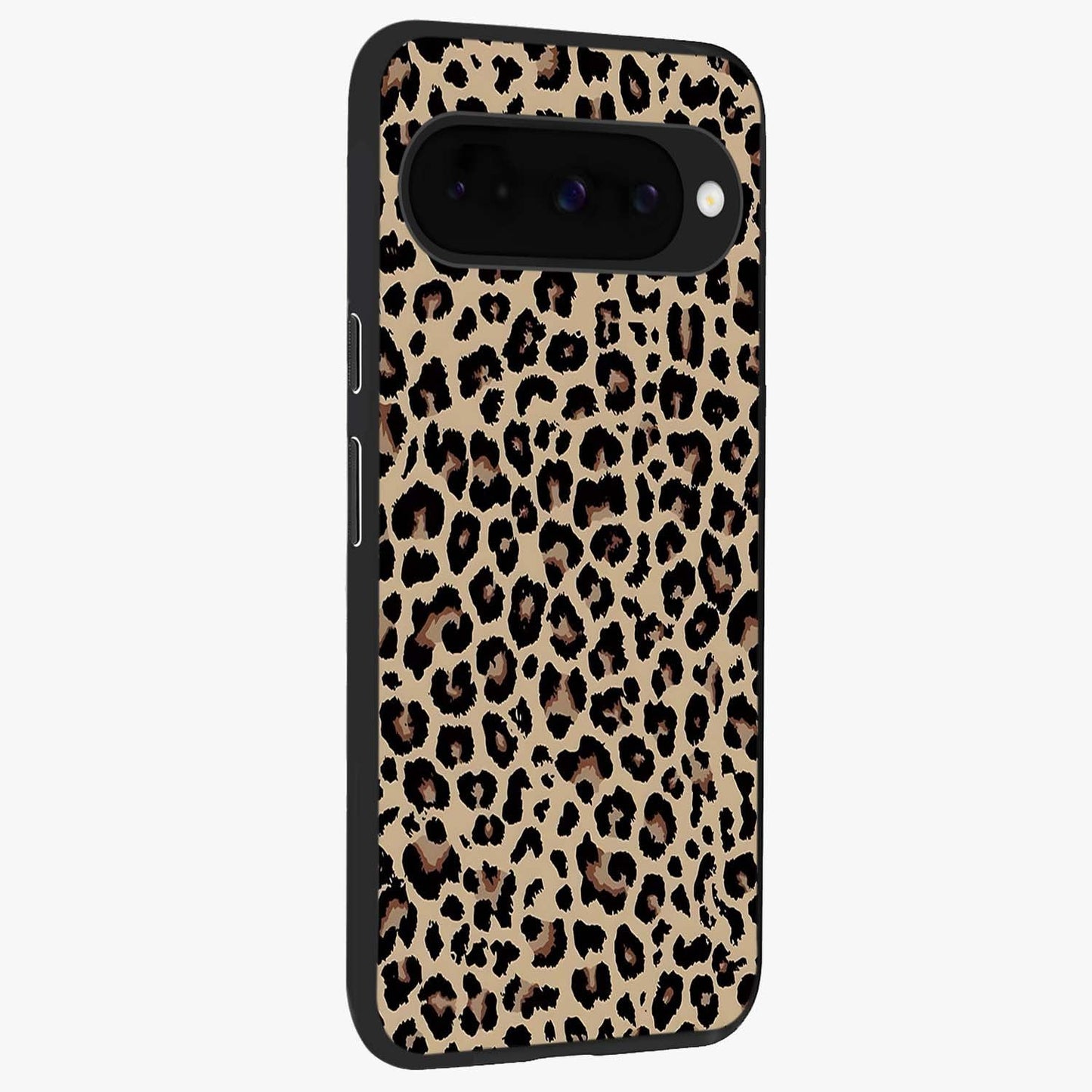 Savage Chic Pattern Glass Case upright view showcasing trendy decorative artwork with edgy fashion theme.