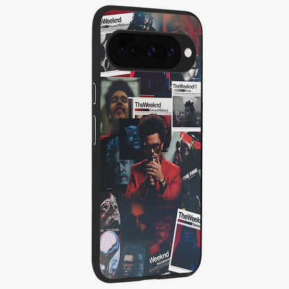 The Weeknd Glass Case upright view showcasing bold music themed artwork with contemporary artistic style.