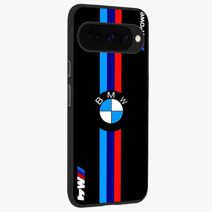 Turbo BMW Beast Glass Case upright view showcasing powerful car artwork with modern motorsport theme.