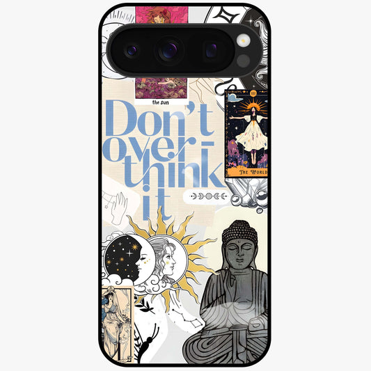 Ethereal Thoughts Glass Case showing flat back view with dreamy artistic artwork and glossy glass finish.