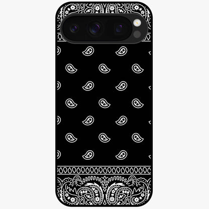 Retro Rebel Threads Glass Case showing flat back view with vintage street style artwork and glossy glass finish.