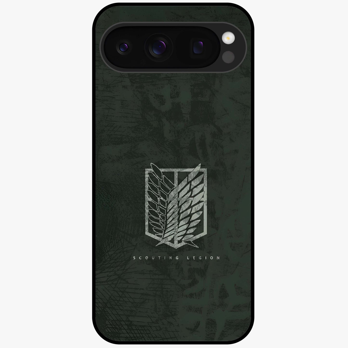 Wings Of Freedom Glass Case showing flat back view with symbolic wings artwork and glossy glass finish.