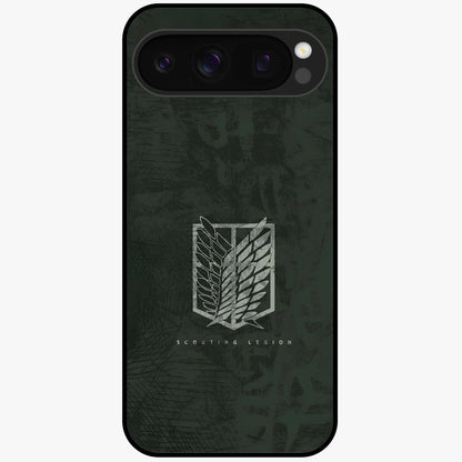 Wings Of Freedom Glass Case showing flat back view with symbolic wings artwork and glossy glass finish.