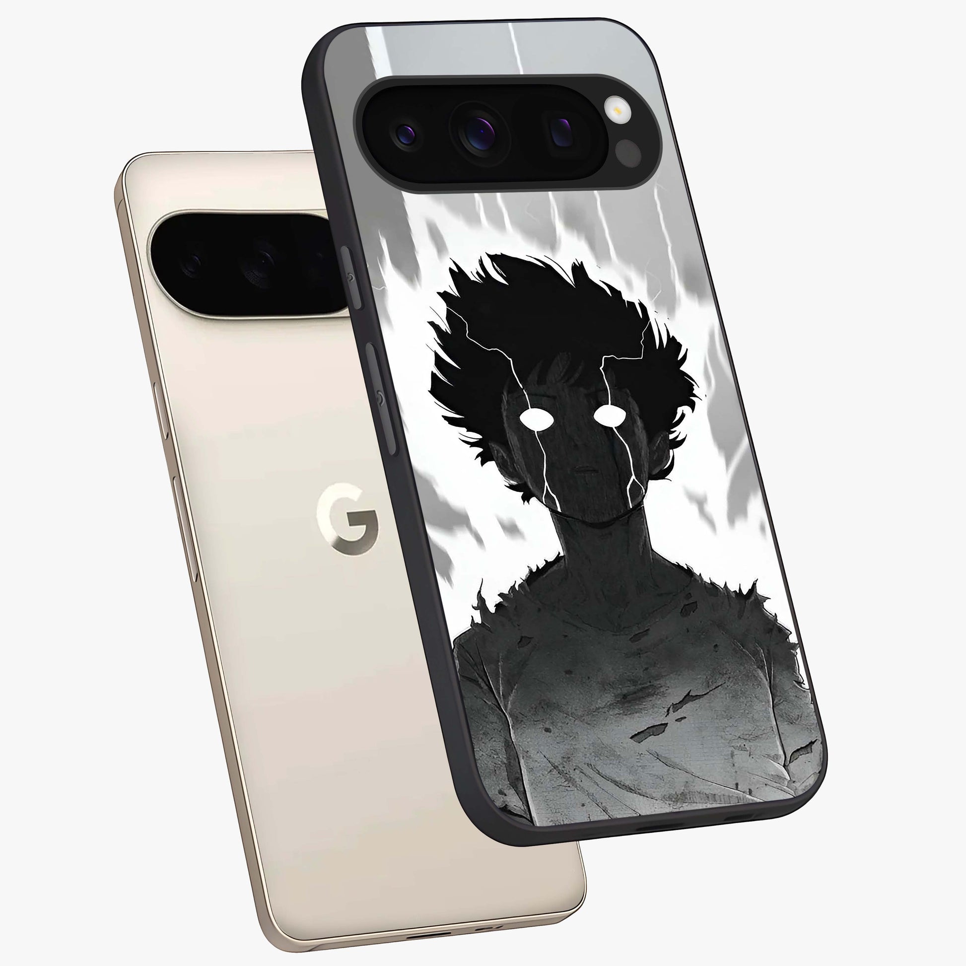 Awakened Inner Rage Glass Case displayed in angled mockup highlighting powerful graphic design and bold artistic theme.