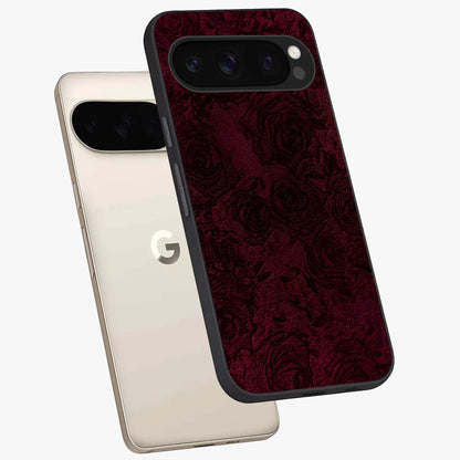 Crimson Fade Flow Glass Case displayed in angled mockup highlighting smooth gradient design with modern aesthetic style.