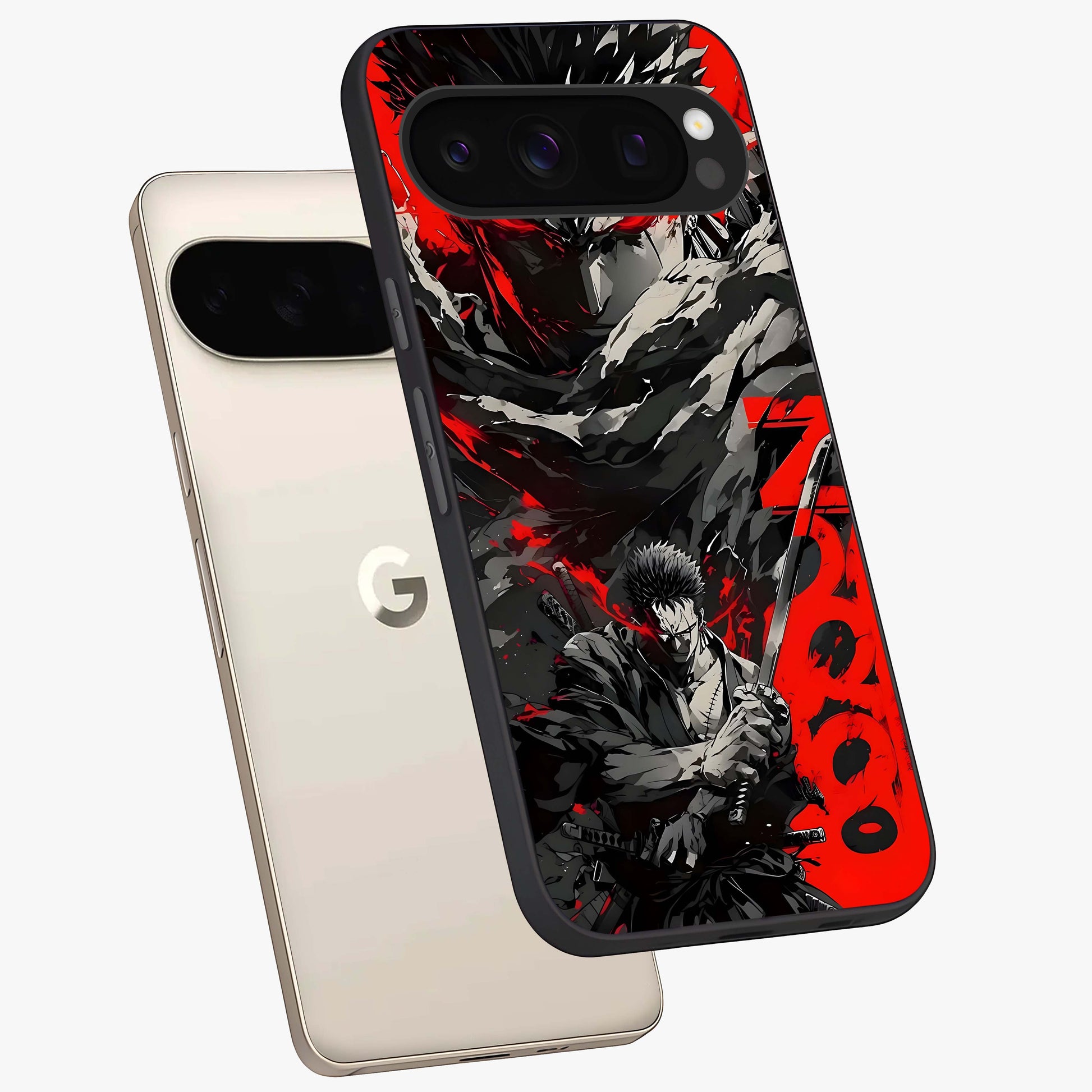 Demon Sword Resolve Glass Case displayed in angled mockup highlighting powerful demon sword illustration with dark fantasy aesthetic.