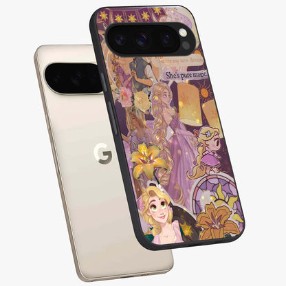 Magical Tangled Dream Glass Case displayed in angled mockup highlighting whimsical fantasy design with magical aesthetic.